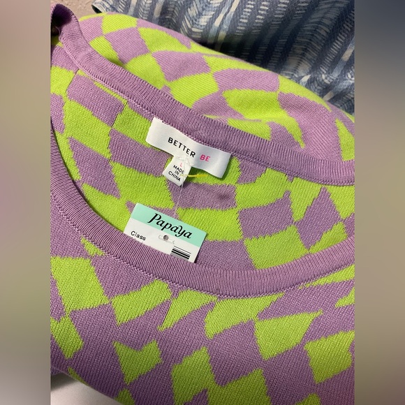 NWT Better Be stretch bodycon graphic sweater dress - Picture 6 of 8